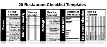 20 Restaurant Checklists - Restaurant Management for Restaurant Owners