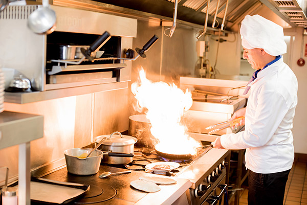 chef in kitchen