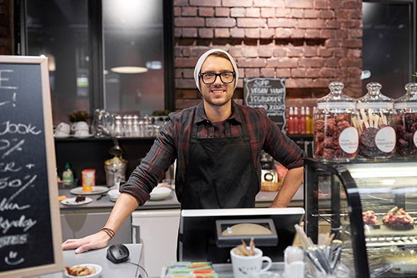 employee at counter