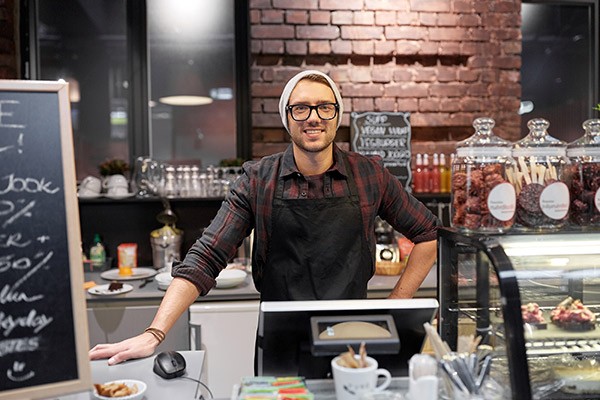 Employee at counter