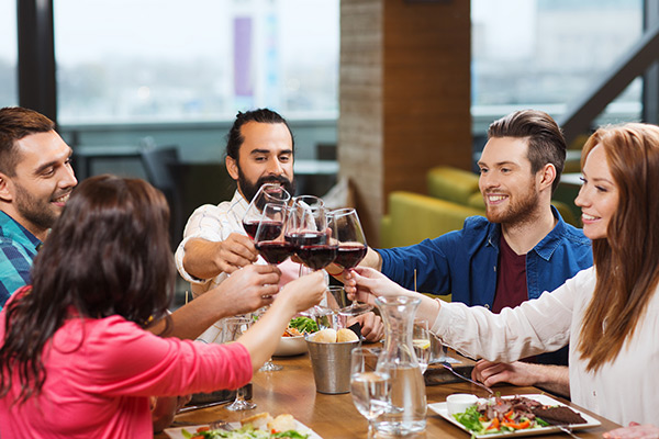 friends at dinner