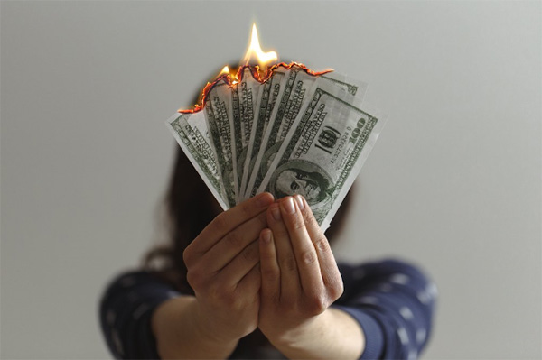 burning money