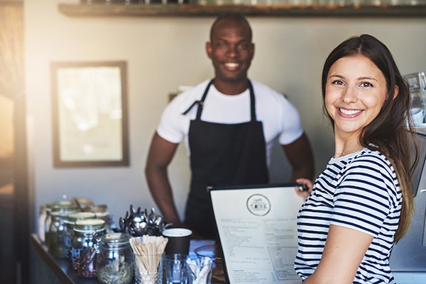 smiling staff