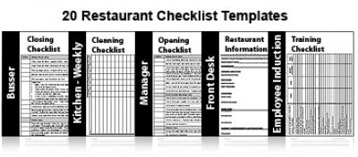 20 Restaurant Checklists